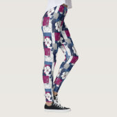 Kust Tropisch Hibiscus Patroon (5) Leggings (Rechts)
