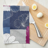 Kust Tropisch Hibiscus Patroon (5) Theedoek (Quarter Fold)