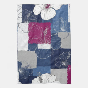 Kust Tropisch Hibiscus Patroon (5) Theedoek