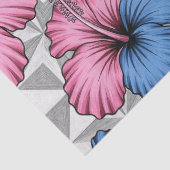 Kust Tropisch Hibiscus Patroon (5) Tissuepapier (Detail)