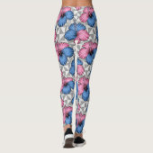 Kust Tropisch Hibiscus Patroon (6) Leggings (Achterkant)