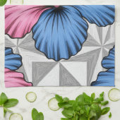 Kust Tropisch Hibiscus Patroon (6) Theedoek (Gevouwen)