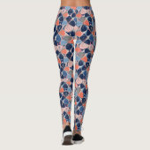 Kust Tropisch Hibiscus Patroon (7) Leggings (Achterkant)