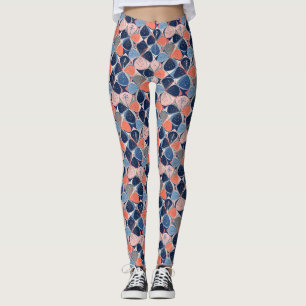 Kust Tropisch Hibiscus Patroon (7) Leggings