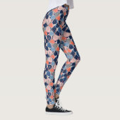 Kust Tropisch Hibiscus Patroon (7) Leggings (Rechts)