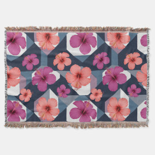 Kust Tropisch Hibiscus Patroon (8) Deken