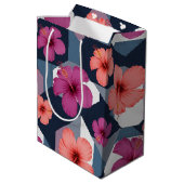 Kust Tropisch Hibiscus Patroon (8) Medium Cadeauzakje (Achterkant Gekanteld)