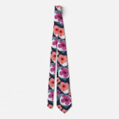 Kust Tropisch Hibiscus Patroon (8) Stropdas (Achterkant)