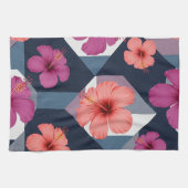 Kust Tropisch Hibiscus Patroon (8) Theedoek (Horizontaal)