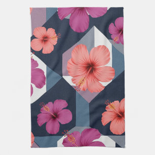 Kust Tropisch Hibiscus Patroon (8) Theedoek
