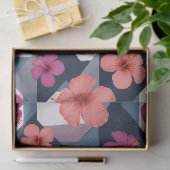 Kust Tropisch Hibiscus Patroon (8) Tissuepapier (Geschenk)