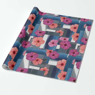Kust Tropisch Hibiscus Patroon (9) Cadeaupapier