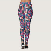 Kust Tropisch Hibiscus Patroon (9) Leggings (Achterkant)