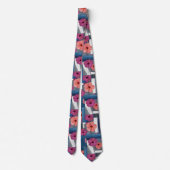 Kust Tropisch Hibiscus Patroon (9) Stropdas (Achterkant)