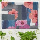 Kust Tropisch Hibiscus Patroon (9) Theedoek (Gevouwen)
