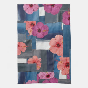 Kust Tropisch Hibiscus Patroon (9) Theedoek