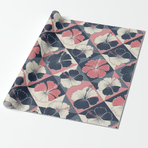 Kust Tropisch Hibiscuspatroon (3) Cadeaupapier