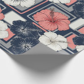 Kust Tropisch Hibiscuspatroon (4) Cadeaupapier (Hoek)