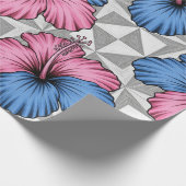 Kust Tropisch Hibiscuspatroon (5) Cadeaupapier (Hoek)