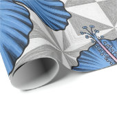 Kust Tropisch Hibiscuspatroon (5) Cadeaupapier (Rol Hoek)