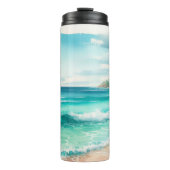 Kust tropisch strand thermosbeker (Voorkant)
