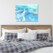 Kust Tropische strand oceaan golven witte gret Canvas Afdruk (Insitu (Slaapkamer))