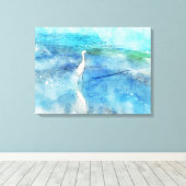 Kust Tropische strand oceaan golven witte gret Canvas Afdruk (Insitu (Houten vloer))