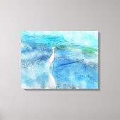 Kust Tropische strand oceaan golven witte gret Canvas Afdruk (Voorkant)