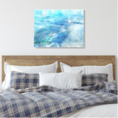 Kust Tropische strand oceaan golven witte gret Canvas Afdruk (Insitu (Slaapkamer))