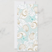 kust turquoise bruiloft diner Menu Kaart (Achterkant)