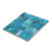 Kust Turquoise Glas Mozaïek Tegeltje (Zijkant)