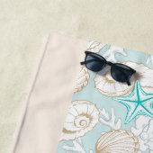 kust turquoise zandstrand Monogram strandlaken (In situ)