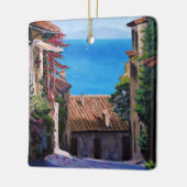 Kust Tuscane Street View Keramisch Ornament (Links)