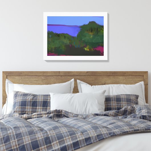 Kust uitzicht schilderij canvas afdruk (Insitu (Slaapkamer))