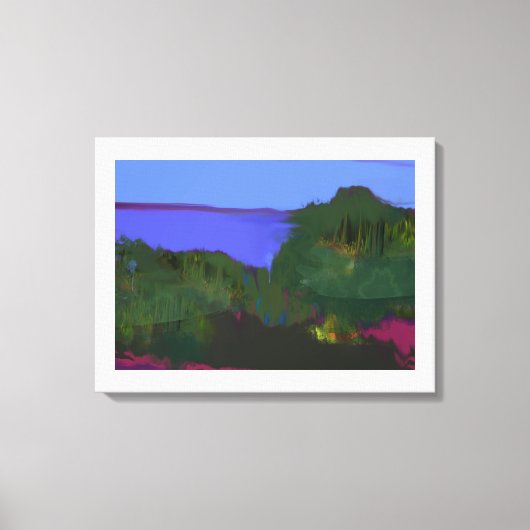 Kust uitzicht schilderij canvas afdruk (Voorkant)