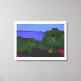 Kust uitzicht schilderij canvas afdruk