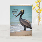 Kust Vaderdag Vogel Kaart (Gele Bloem)