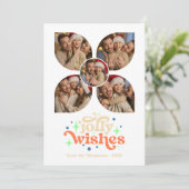 Kust Vakantie Retro Foto Collage Kerstmis Feestdagenkaart (Staand voorkant)