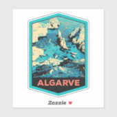 Kust van Algarve Lagos Portugal: Sticker (Vel)