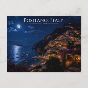 Kust van Amalfi Maneschijn Schilderachtige Reis Ku Briefkaart