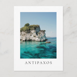 Kust van Antipaxos, bij Paralia Voutoumi, Griekenl Briefkaart