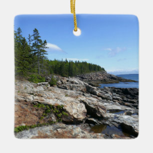 Kust van Bar Island in Acadia National Park Keramisch Ornament