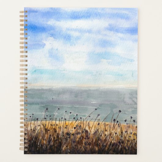 kust van Brighton waterverf met de hand geschilder Planner (Voorkant)