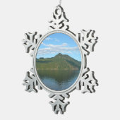 Kust van British Columbia in Schilderachtig Canada Tin Sneeuwvlok Ornament (Rechts)