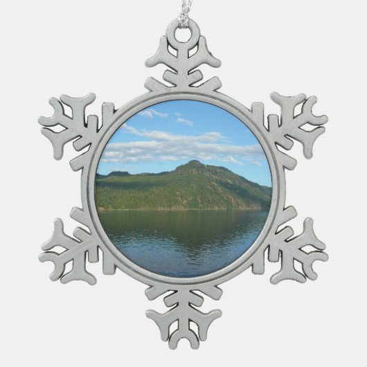 Kust van British Columbia in Schilderachtig Canada Tin Sneeuwvlok Ornament (Voorkant)