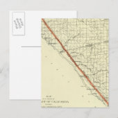 Kust van Californië met San Andreas Rift Briefkaart (Voorkant / Achterkant)