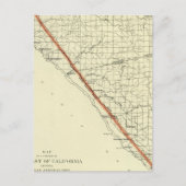 Kust van Californië met San Andreas Rift Briefkaart (Voorkant)