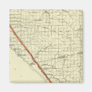 Kust van Californië met San Andreas Rift Magneet