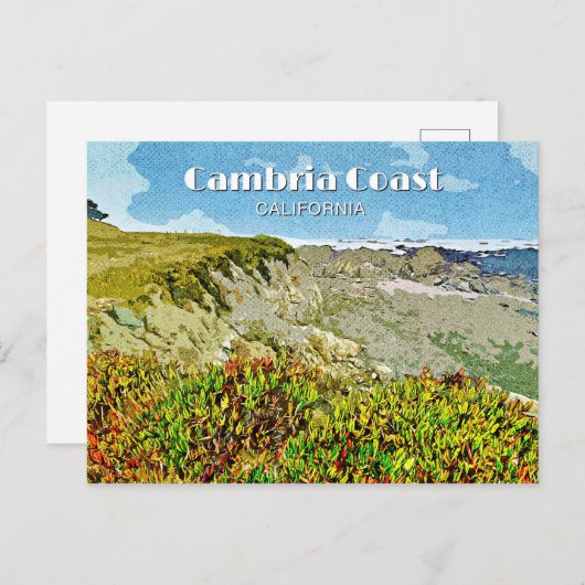 Kust van Cambria Briefkaart (Voorkant / Achterkant)