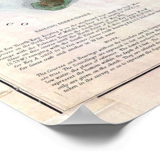  kust van de Cedar-sleuteleilanden in Florida Poster (Hoek)